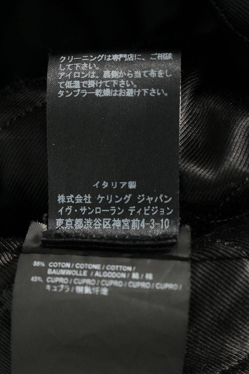 サンローランパリ 16AW フェイクファー 裏地キルティング コート 44