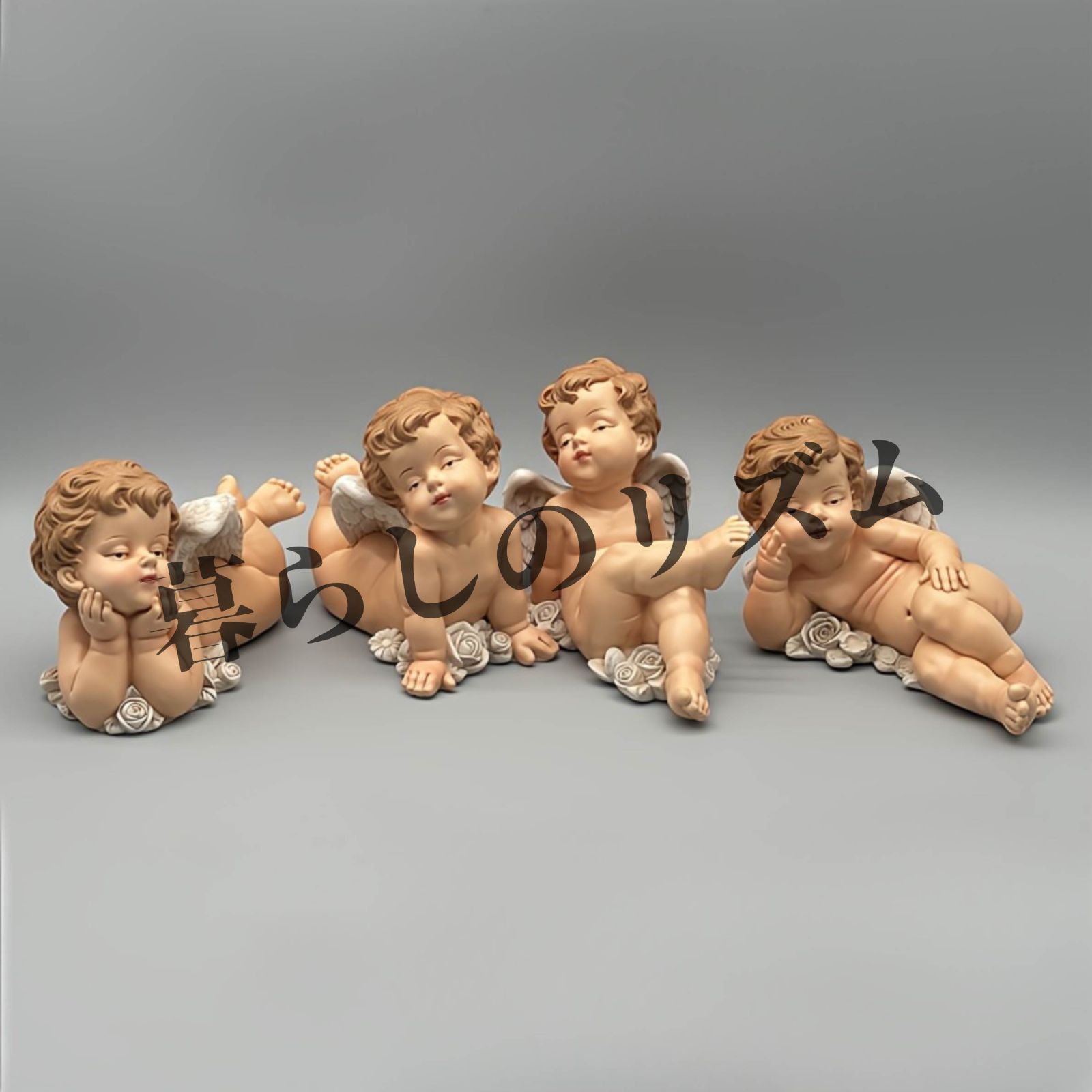 オブジェ ハンドメイド ヴィンテージ レジン 天使像 ユニークなポーズ デザイン オールシーズン対応 屋内 屋外用 ホーム ガーデン パティオ キッチン 玄関装飾 彫刻人形 アーティザンクラフト ホームデコレーション インテリアアート 天使 エンジェル