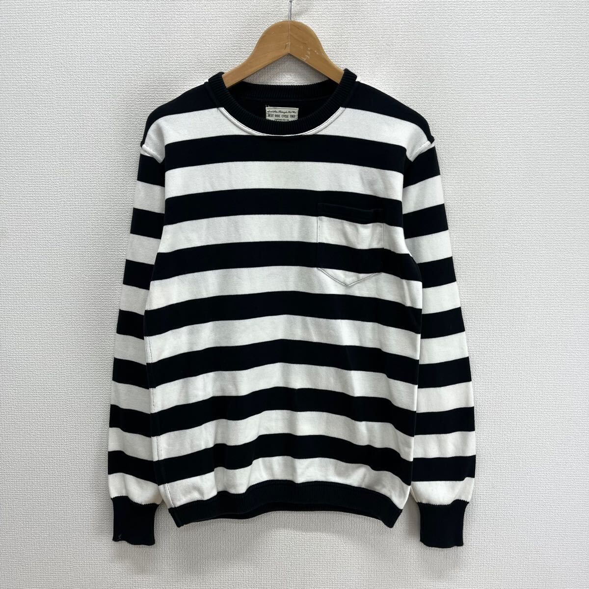 WESTRIDE ウエストライド CLASSIC RIB BORDER LONG SWEATER ボーダーセーター 長袖 カットソー コットンニット 38 10123037