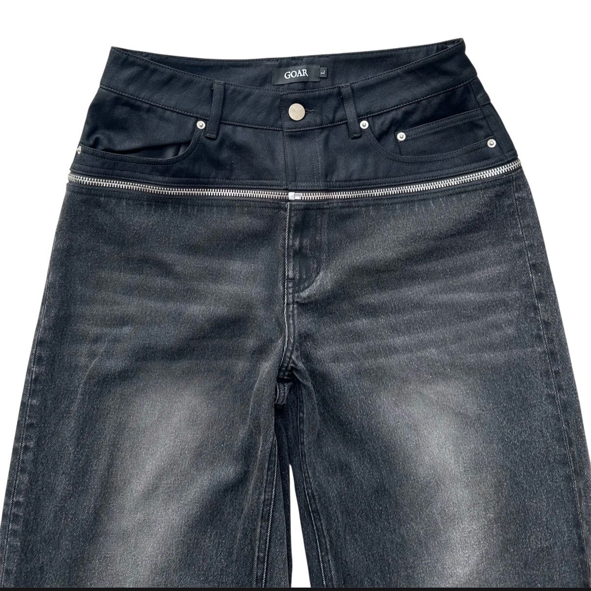 GOAR archive デニム m GOAR.ARCHIVE ZIPPER WAIST DENIM - メルカリ