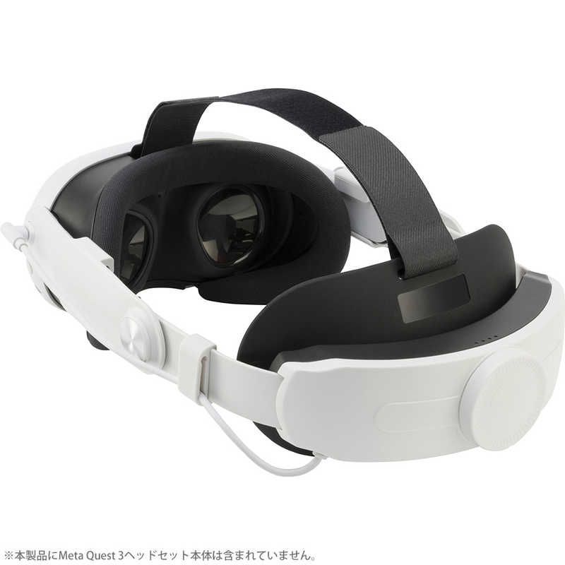 送料無料 ♥ 未開梱 サイバーガジェット MetaQuest3用拡張バッテリー付きヘッドストラップ ホワイト WH Meta Quest3 CY-MQ3AHS-