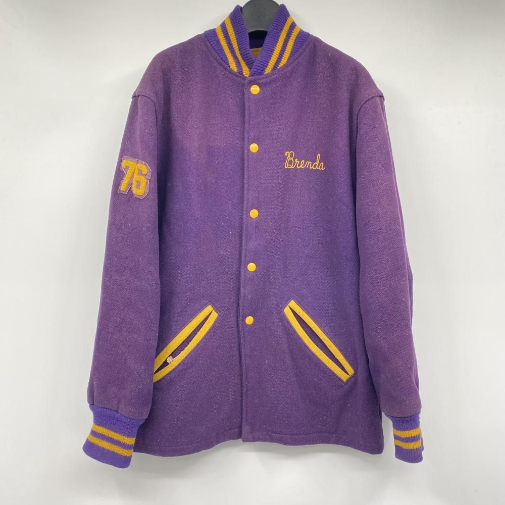 【中古】60s gerrells スタジャン サイズ表記なし パープル 色ヤケ有[17]