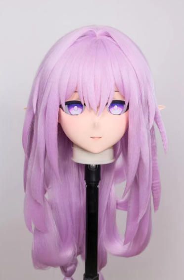 全頭マスク カツラ付き NO.1100 フルマスク ドール ヘッドロリータ人形 コスプレ マスク 仮装 着ぐるみ コスチューム 二次元