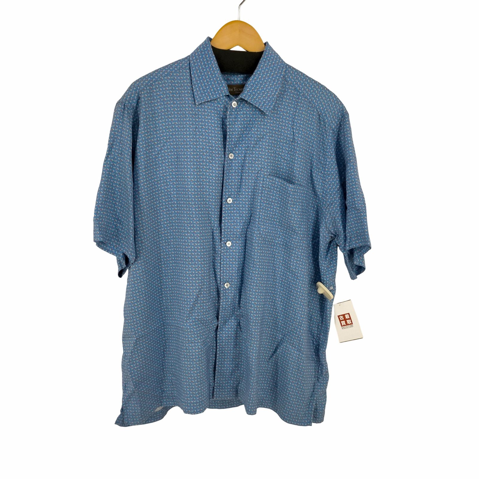 ジムトンプソン JIM THOMPSON 象総柄 シルク S/S シャツ メンズ import 