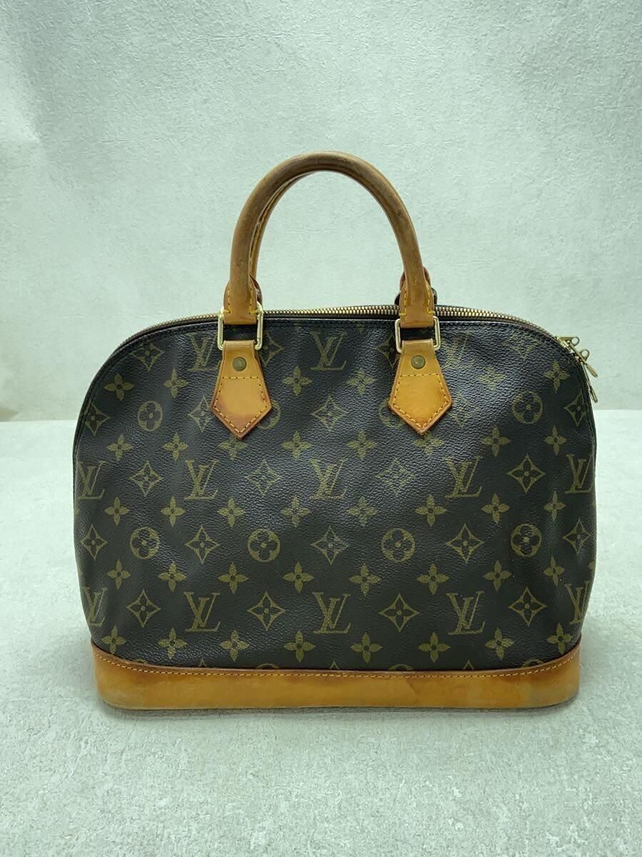 LOUIS VUITTON アルマ_モノグラム・キャンバス_BRW PVC ブラウン 総柄 底シミ有 内側汚れ有 - メルカリ