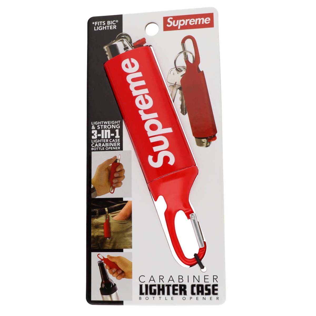 新品】Supreme シュプリーム ライターケース カラビナ キーホルダー