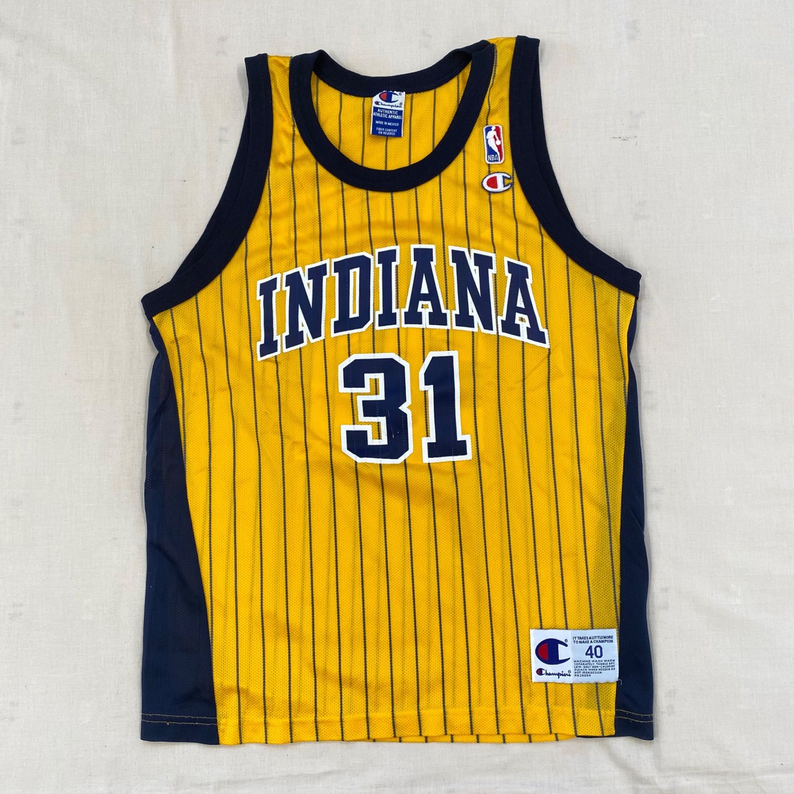 Championインディアナ・ペイサーズ 31番タンクトップ M Reggie Miller #31 Indiana Pacers Champion Basketball Jersey