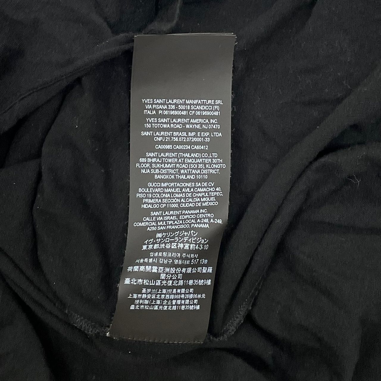 国内正規 SAINT LAURENT ロゴ プリント クルーネック Tシャツ サン
