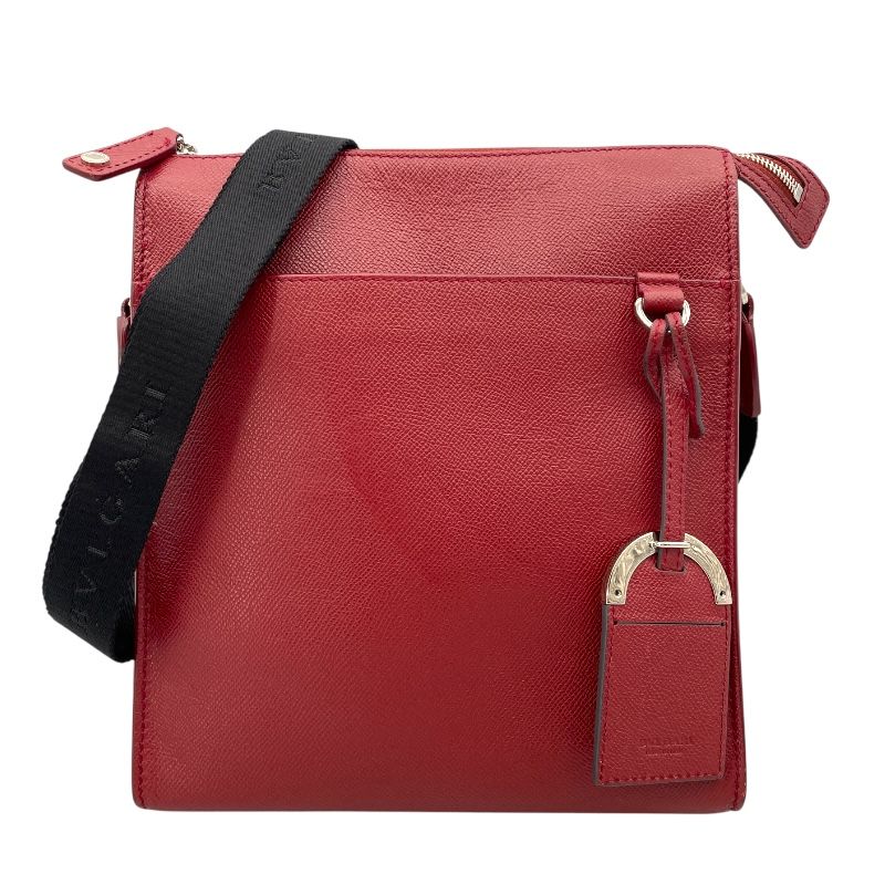 【極美品】ブルガリマン ボディバッグ ベルトバッグ レザー ブルー 斜め掛け BVLGARI ブルガリ マン ショルダーバッグ メッセンジャーバッグ