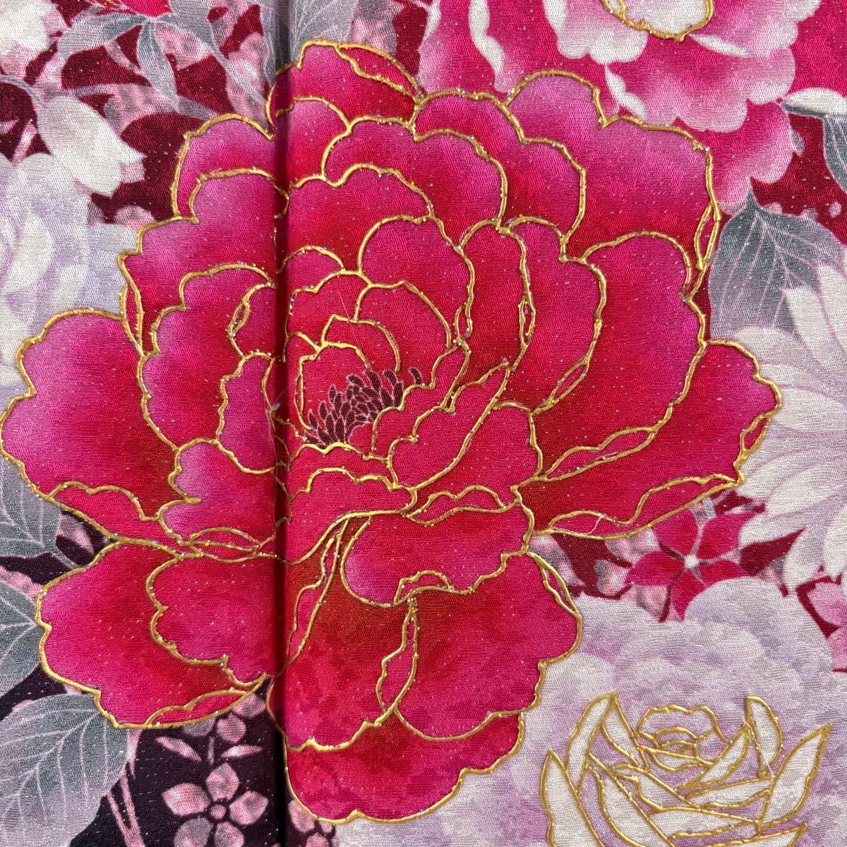 【専用】振袖 着物 中古 正絹 薔薇模様 身丈156cm M A1085-8 振袖 着物 中古 正絹 薔薇模様 身丈156cm M A1085-8 着物・浴衣