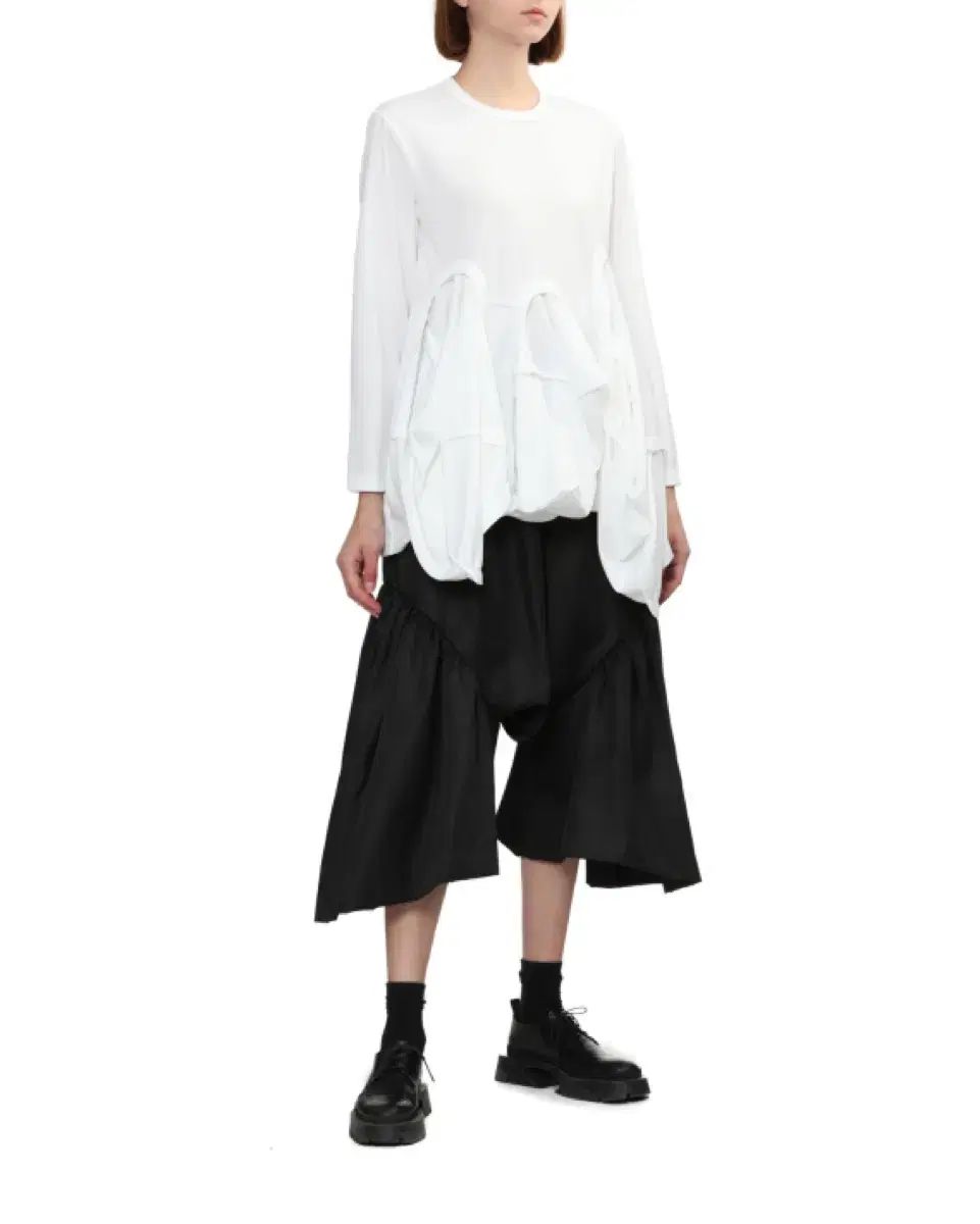 COMME des GARCONS コム デ ギャルソン フリルディテール 白 長袖 S