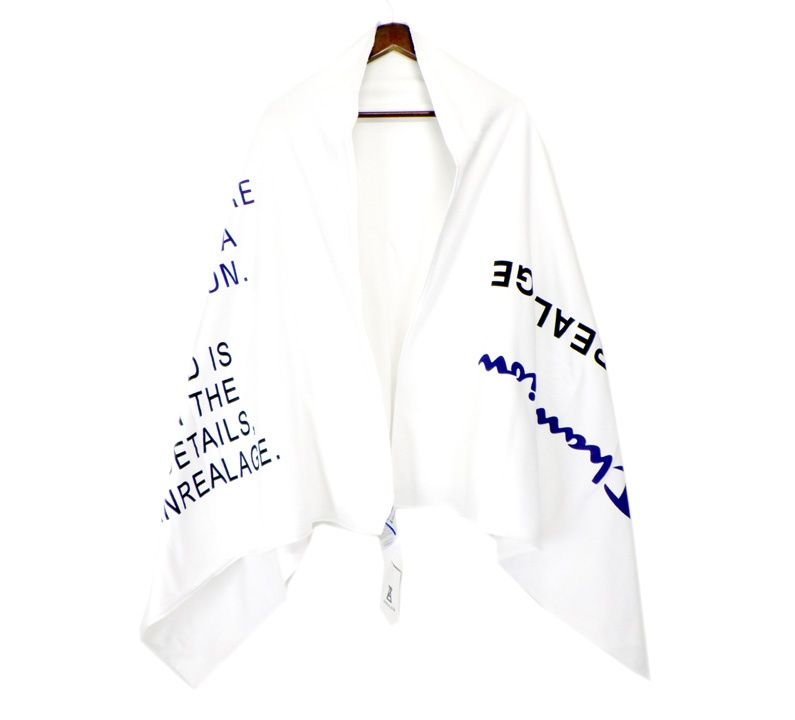 アンリアレイジ ANREALAGE C8-V701A Name STOLE WHITE ネーム ストール 40416
