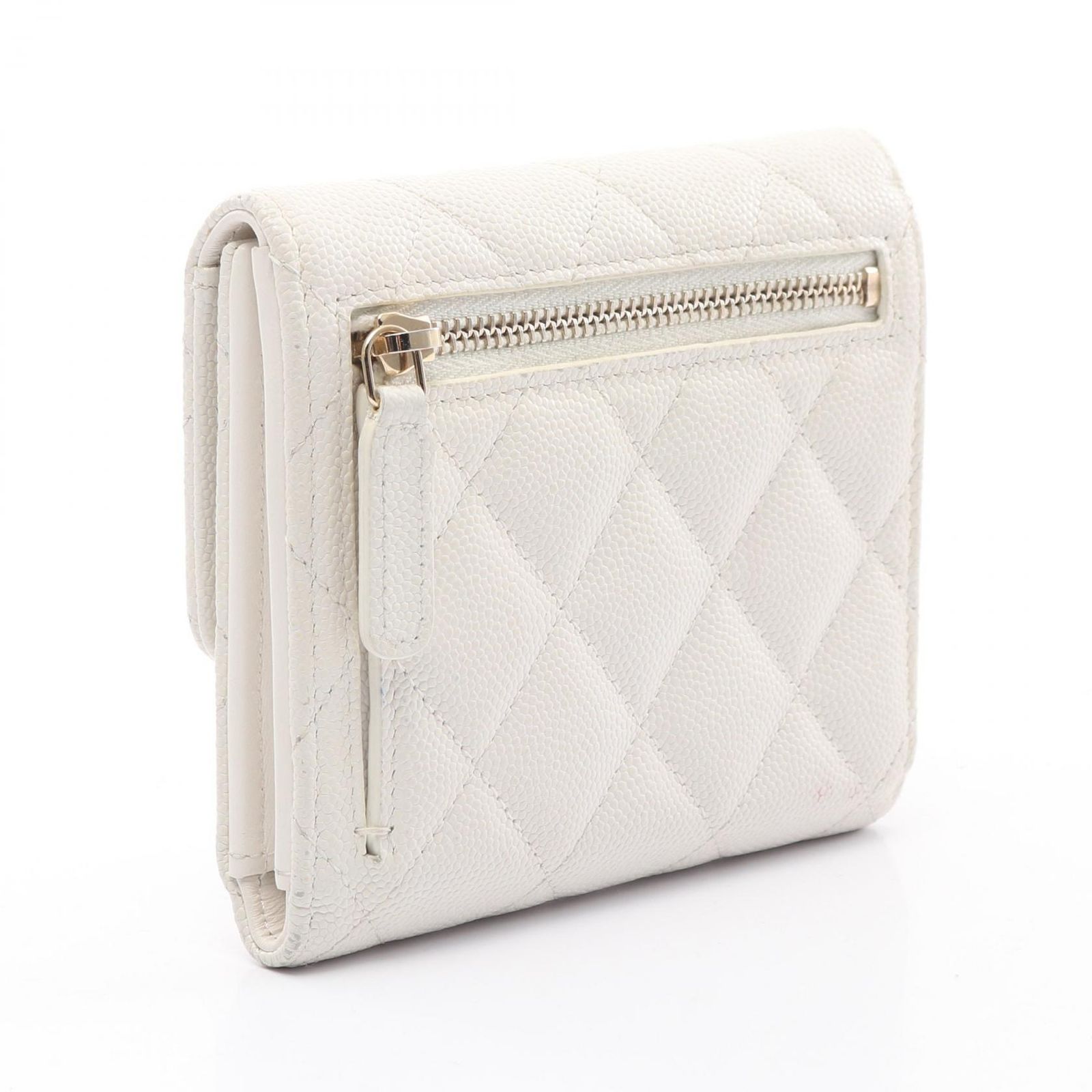 CHANELシャネル　3つ折り財布　ホワイト CHANEL シャネル 三つ折り財布 レディース ホワイト AP3177