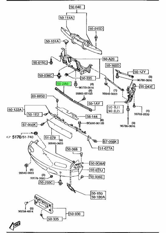 マツダ MAZDA 純正 マツダ フロント バンパー セット プレート RH LH 助手席 運転席 セット ボンネット ユーノス ロードスター パーツ エンジン タイヤ バンパー 検索 マフラー