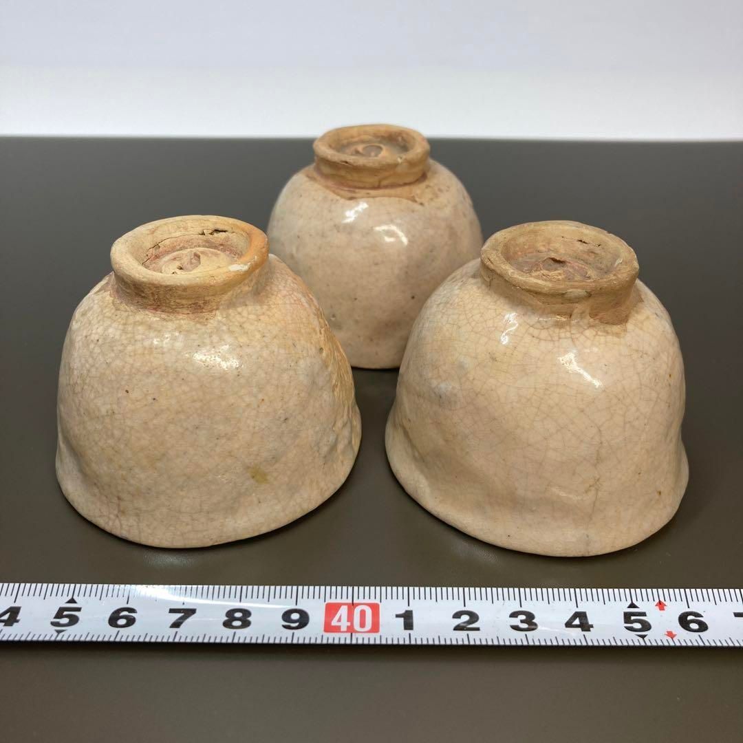 絶対お買い得！！ 浮彫山水煎茶碗3客 二六 水月 木 6.7㎝前後 本Y5-0515 トトチ