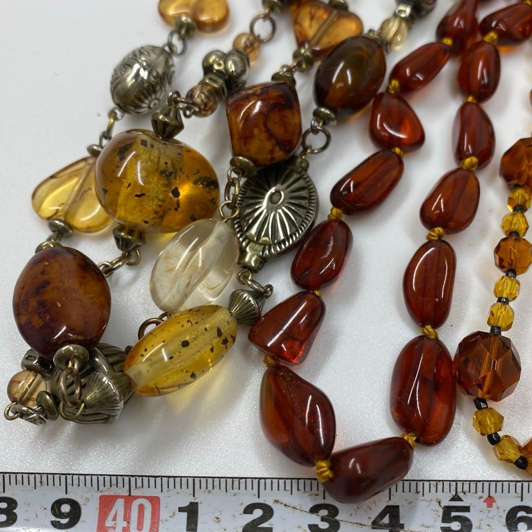 本琥珀ネックレス 鼈甲簪 189g タエチ 東さ6-1019ア㉙