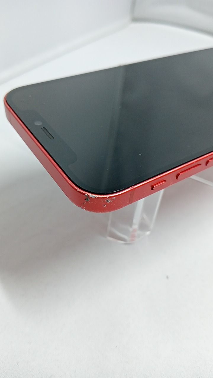 バッテリー容量100％！ iPhone12 A2402 64GB 本体 レッド SIMフリー