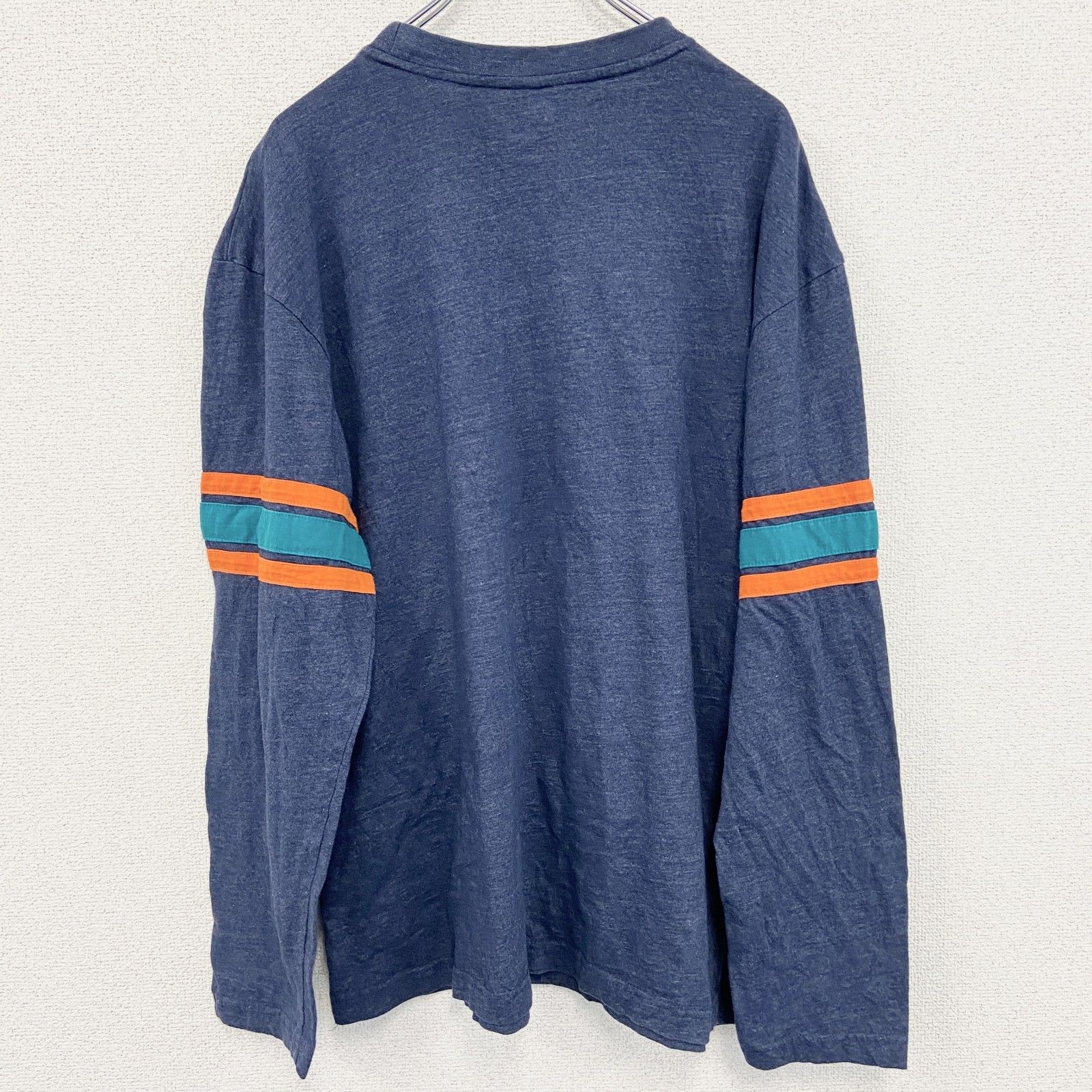 超希少 USA製 NFL マイアミ・ドルフィンズ vintage プルオーバー USA製 90s NFLマイアミ・ドルフィンズ Tシャツ Lサイズメンズ