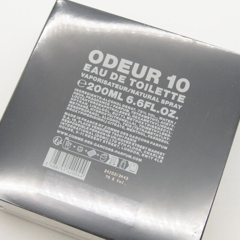 COMME des GARCONS PARFUMS コムデギャルソン パルファム ODEUR 10 香水 200ml オデュー10 オードトワレ 黒 28011088 WWW_KARIMZIABAT_FR