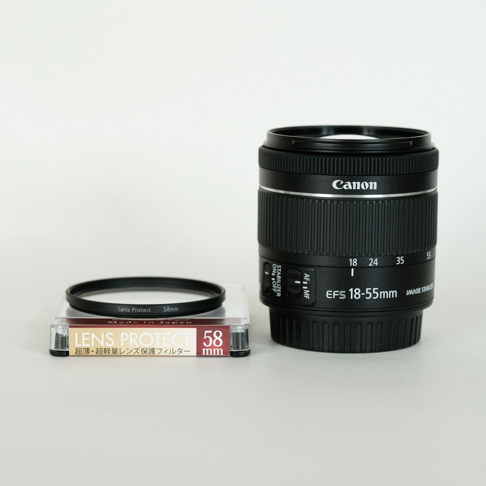 Canon EF-S 18-55mm F4-5.6 IS STM APS-C用 フィルター付｜美