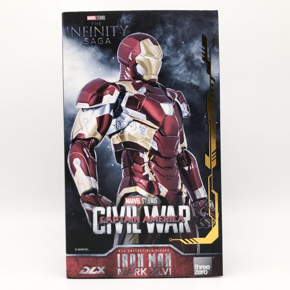 【中古開封済】スリーゼロ DLX アイアンマンマーク 46 中古】開封 threezero インフィニティ・サーガ DLX アイアンマン