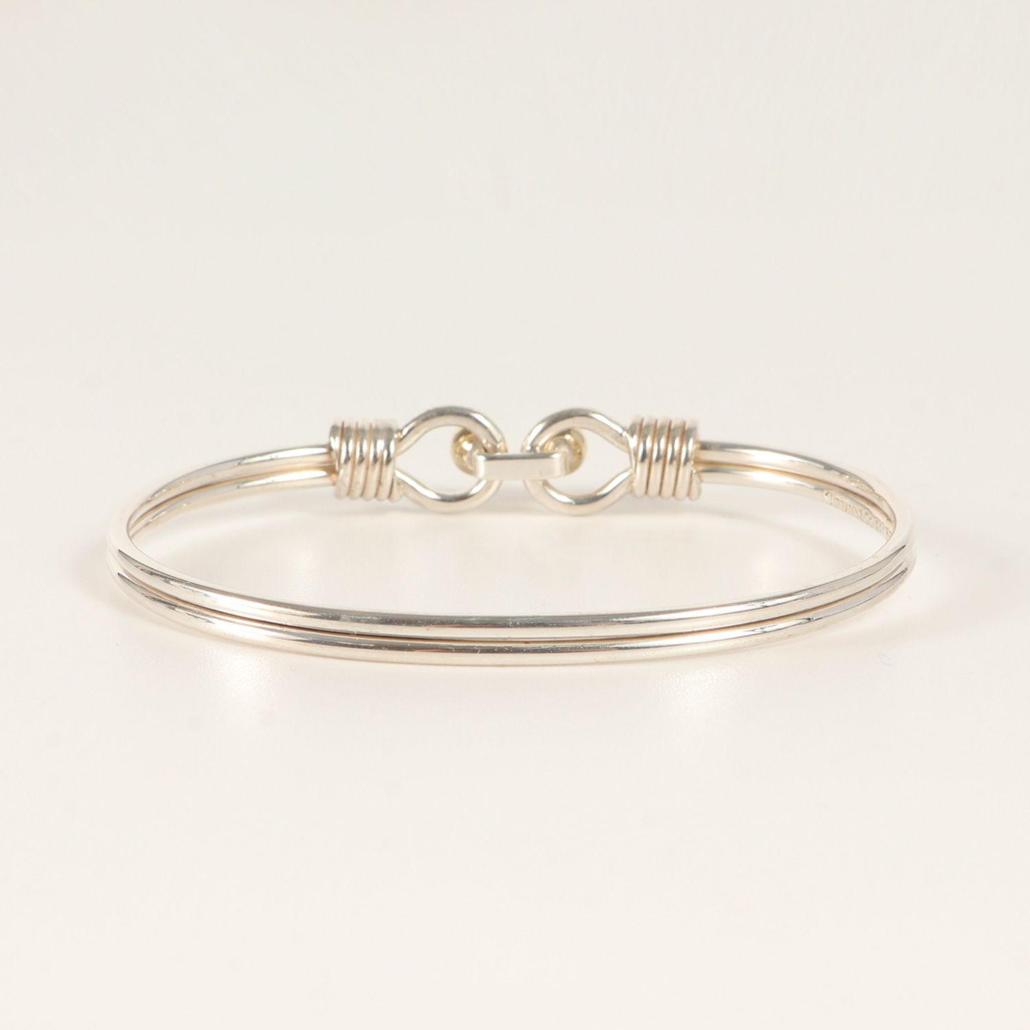 TIFFANY&CO ティファニー ダブルハートk18 925 バングル