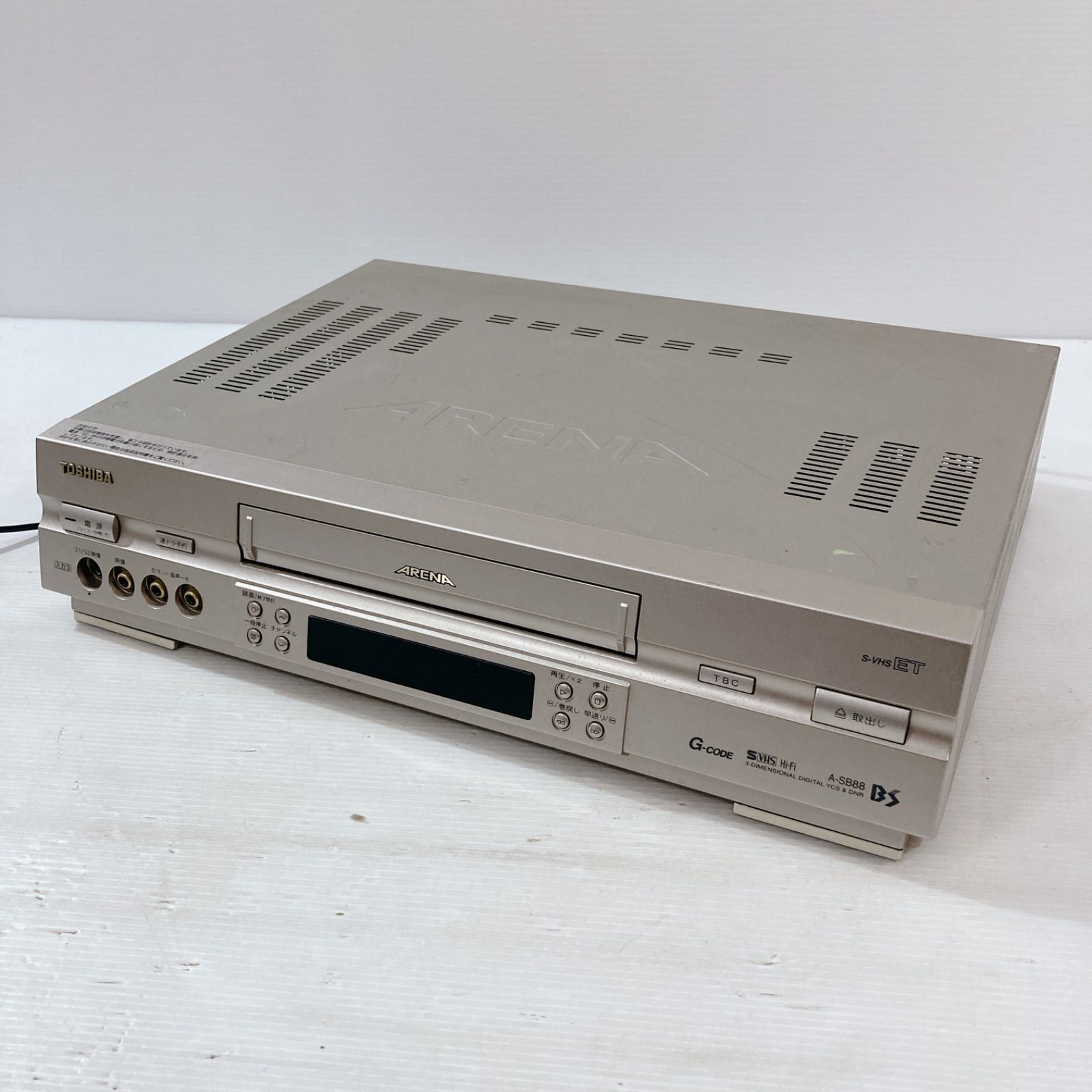 TOSHIBA S-VHSビデオ A-SB88 VHSビデオデッキ ジャンク品 レコーダー レトロ家電