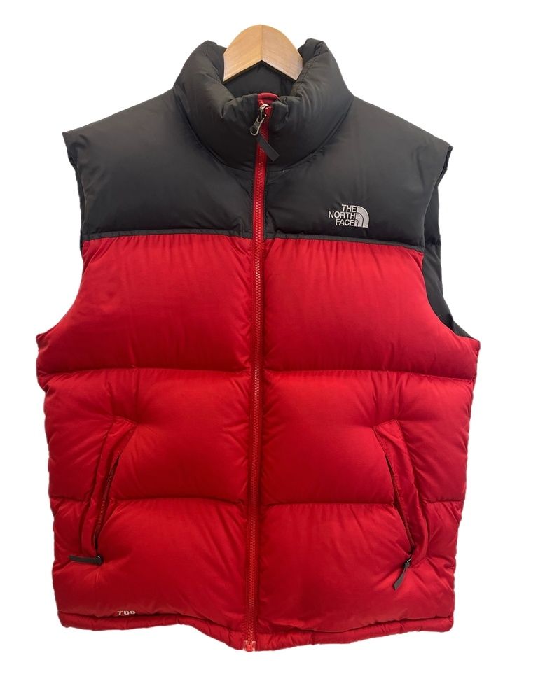 ノースフェイス THE NORTH FACE ダウンベスト ナイロン 赤 F10PA21 ベスト レッド Lサイズ 101MT-4369