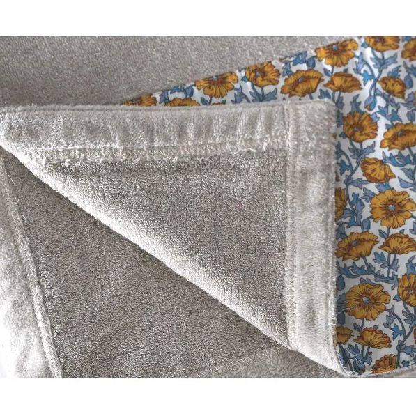 【新品】今治タオル生地 タオルケット 140×190 フローレットロンドン ブランケット ソファカバー シャーリング生地 リバティプリント アステルリース DDintex ディーディーインテックス ナチュラル 日本製