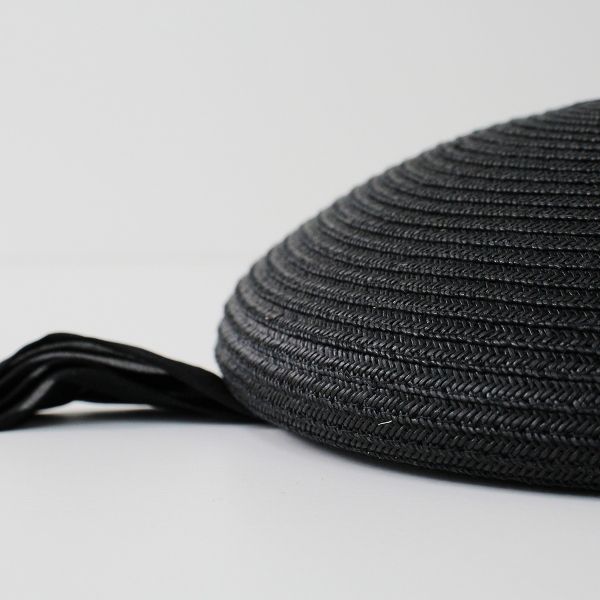 Sugri スグリ ペーパーブレードミニベレー帽 F/ブラック 小物 リボン