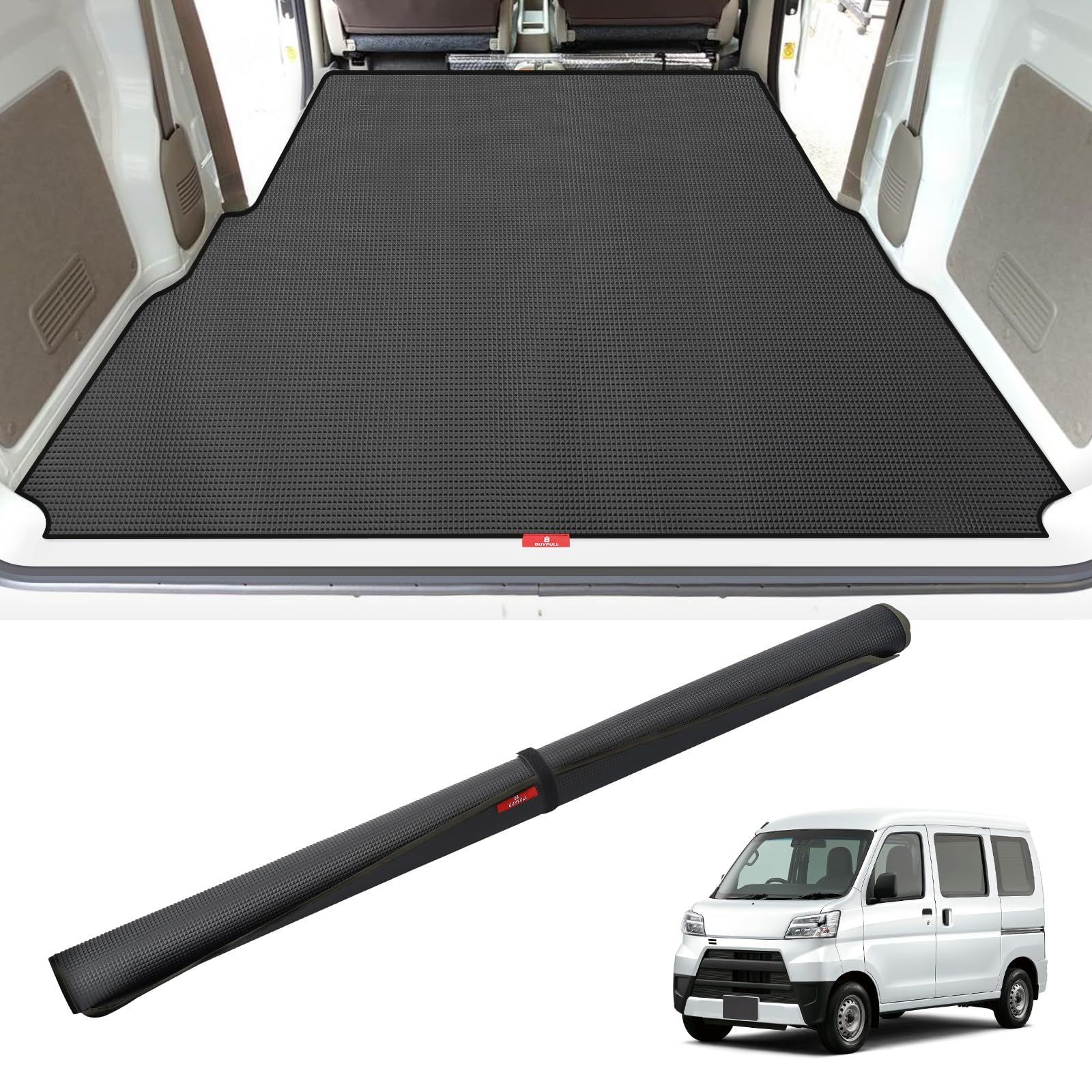 ハイゼットカーゴ マット 荷台 ハイゼットカーゴ S320V|S321V|S330V|S331V ピクシスバン S321M|S331M サンバーバン S321B|S331B 荷台マット 軽トラック ラゲッジマット 巻ける 防水 耐摩擦 耐汚れ 収納