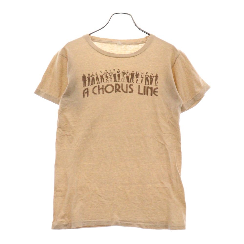 VINTAGE (ヴィンテージ) 70S A CHORUS LINE ア コーラス ライン クルーネック半袖Tシャツ カットソー ブラウン
