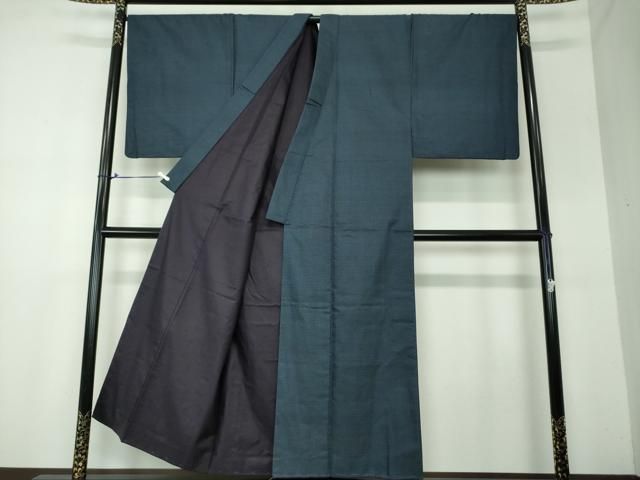 平和屋着物男性 本場大島紬 アンサンブル 長羽織 100亀甲 総詰め 正絹