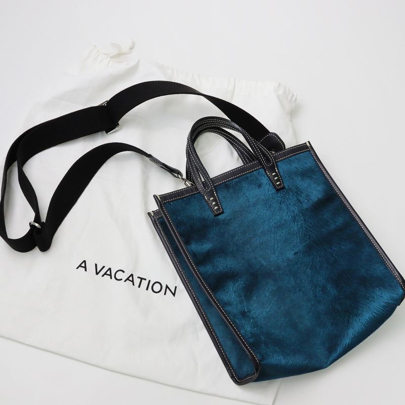 美品 A VACATION ア ヴァケーション BOX ベルベットトートバッグ