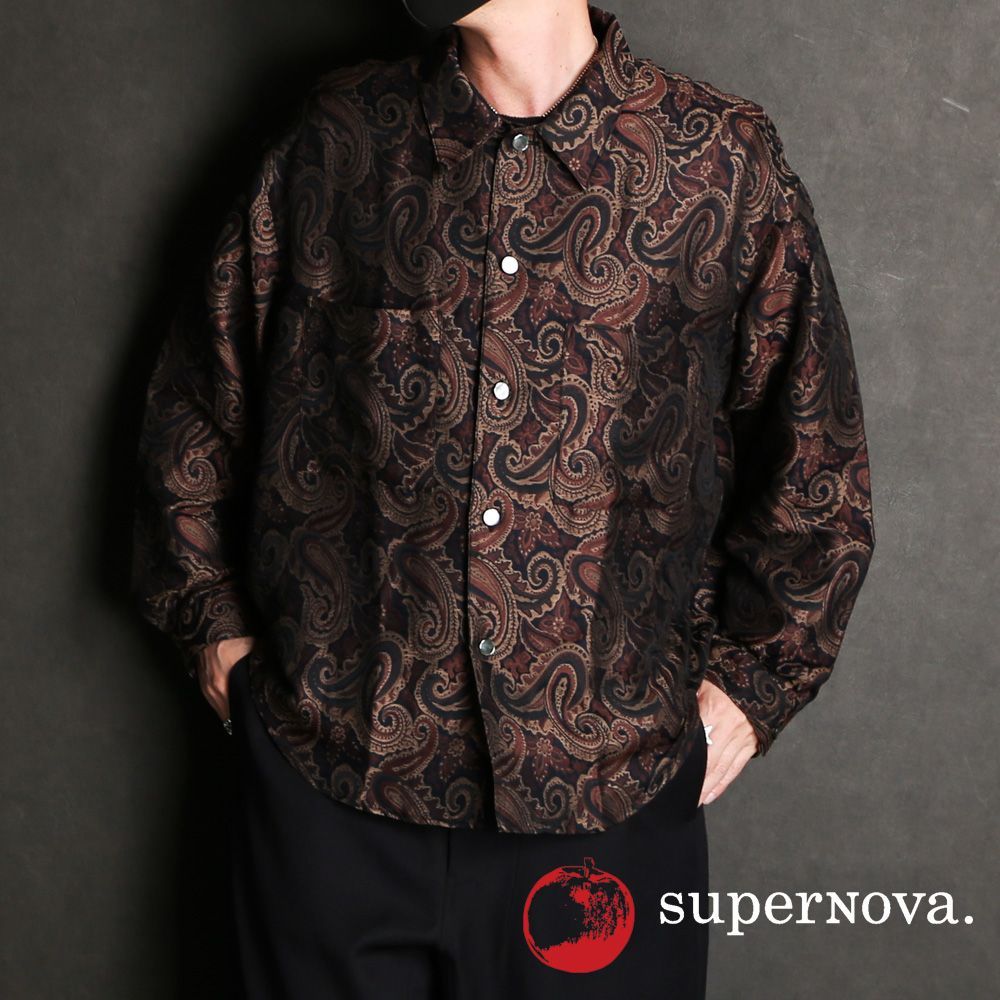 superNova./スーパーノヴァ】Big shirt jacket 弐 - Paisley jacquard