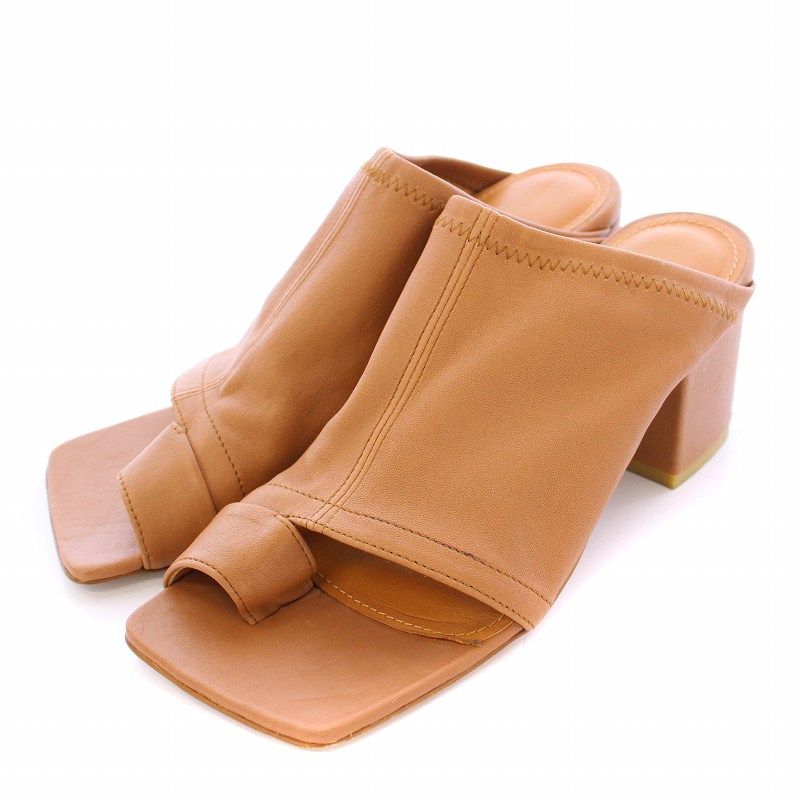PIPPICHIC ピッピシック STRETCH ミュール 36 キャメル PIPPICHIC｜ピッピシックの通販｜ELLE SHOP (エル・ショップ) ピッピ