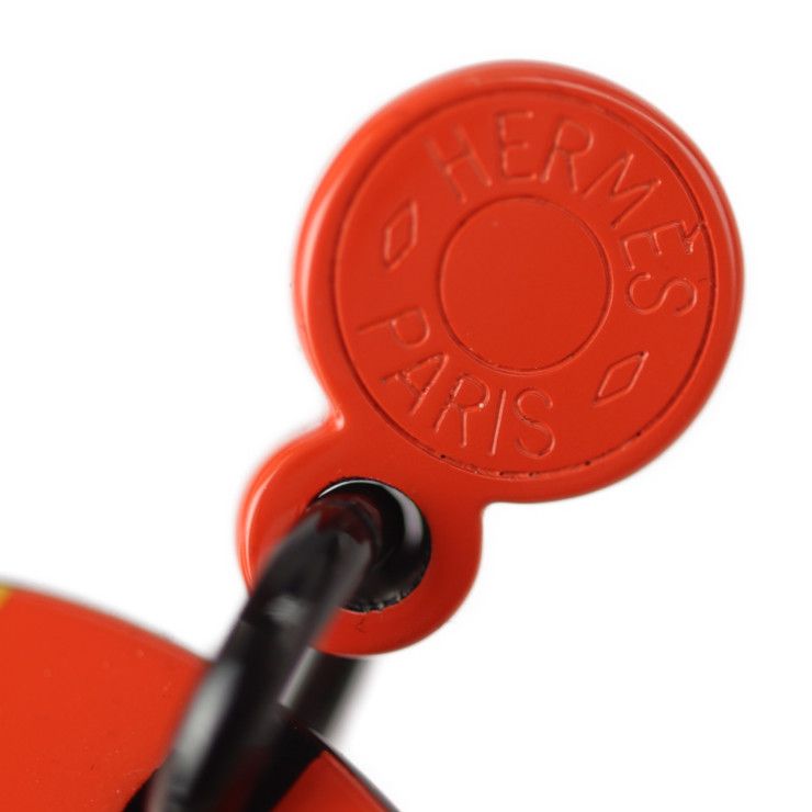 HERMES エルメス ピアス バッファローホーン オレンジ イエロー
