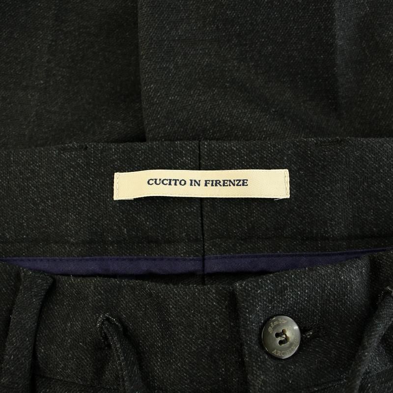 giab's ARCHIVIO slacks CUCITO IN FIRENZE SPACE-FIT pants 44 wool Black Used