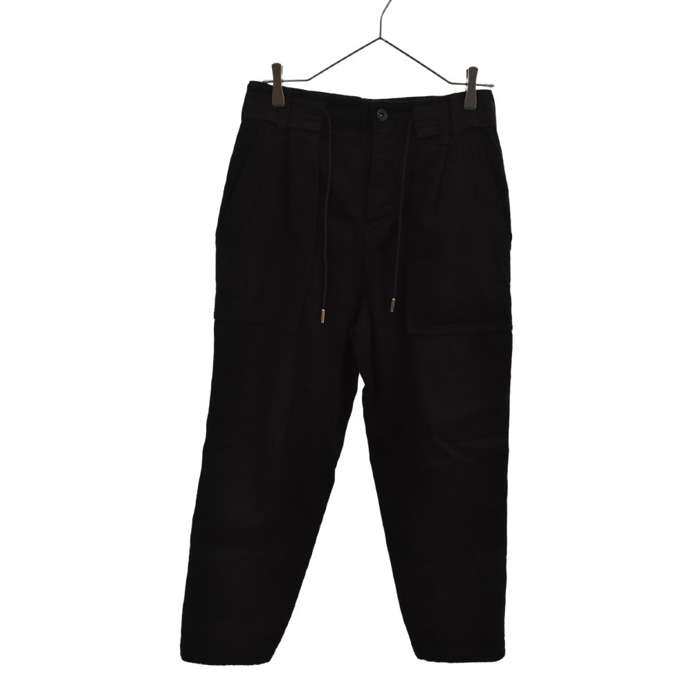サカイ22ＳＳメンズパンツ黒 Sacai (サカイ) 22SS ヒッコリーストライプパンツ ブラック 22