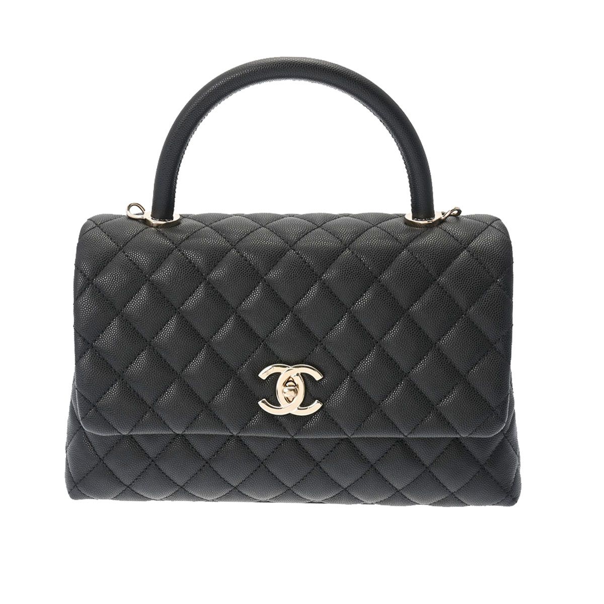 CHANEL ココハンドル29 ブラック マトラッセ ハンドバッグ ゴールド 名古屋】【セール】【CHANEL】シャネル マトラッセ ココハンドル