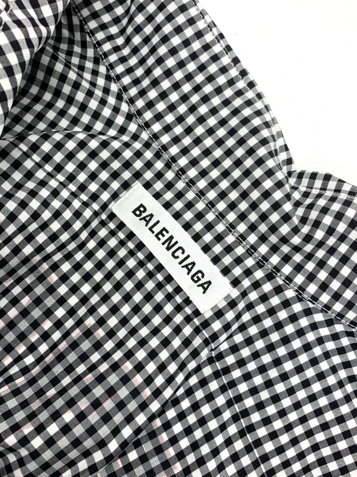 BALENCIAGA バレンシアガ バックロゴ ギンガムチェック 長袖シャツ