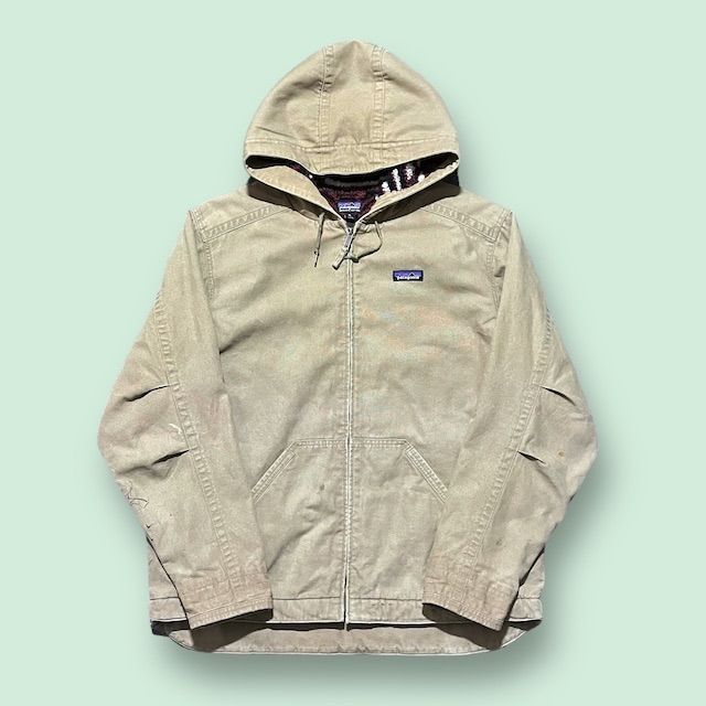 カラーベージュpatagonia lined canvas hoody 焚き火ジャケット - ブルゾン