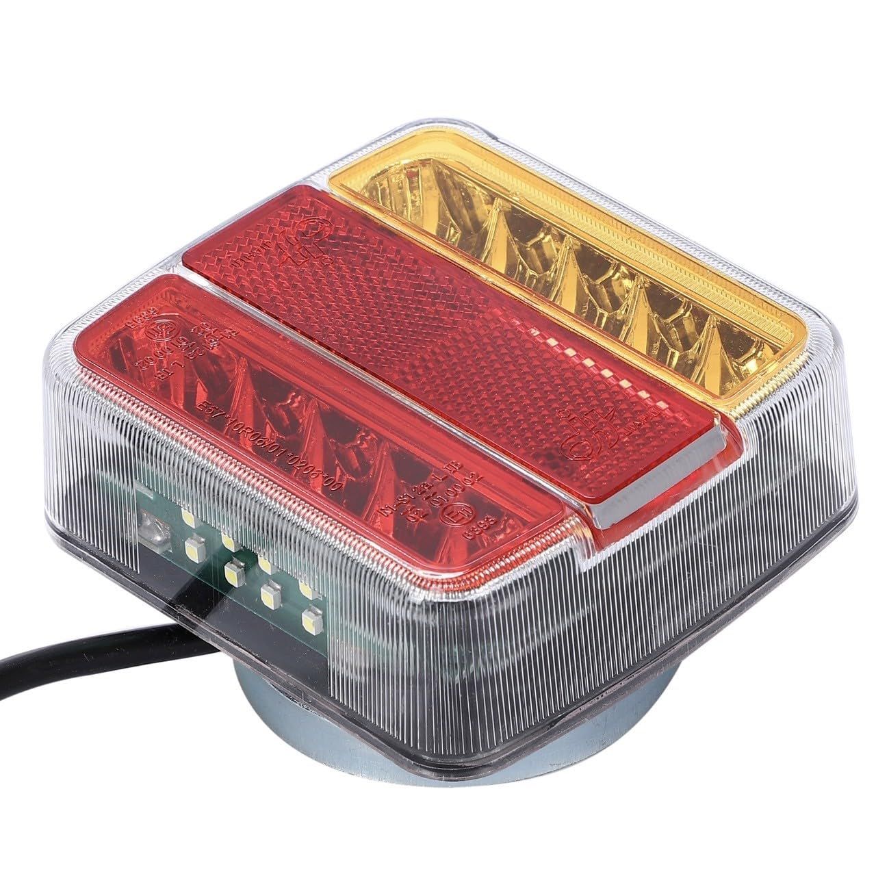 マグネット式 12V LED テールランプ 7ピン 7局 カプラー ライト ウインカー トレーラー ヒッチメンバー ブレーキランプ 汎用品  (左右セット) [左右セット] - メルカリ