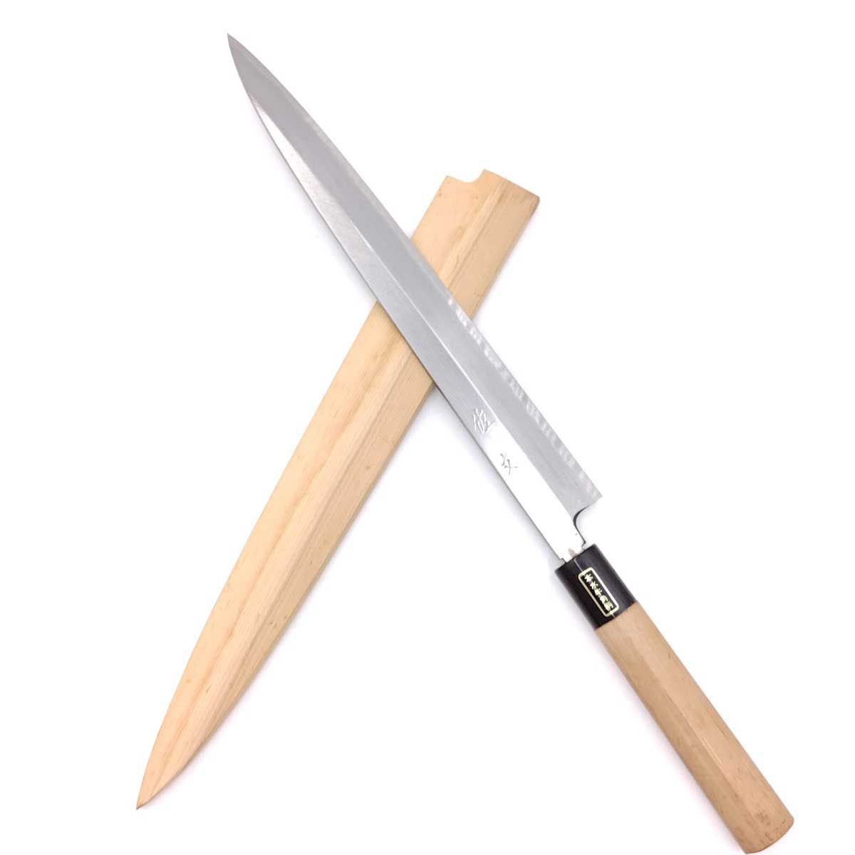 佐文 柳刃包丁 柳包丁 刺身包丁 本水牛角柄 45cm