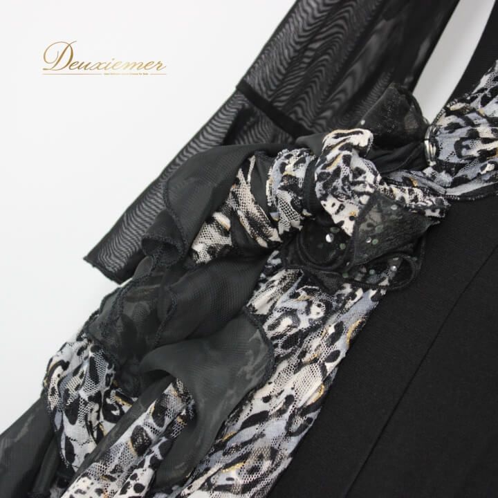 社交ダンス 衣装 ドレス ワンピース レッスンウェア レディース オールシーズン Leirena レイリーナ 黒 白 金 ブラック系 ホワイト系 グレイ系 ゴールド系 ラインストーン ショートスリーブ エレガント カジュアル パーティー用 謝恩会 LLC-HASEGAWATOSO_COM