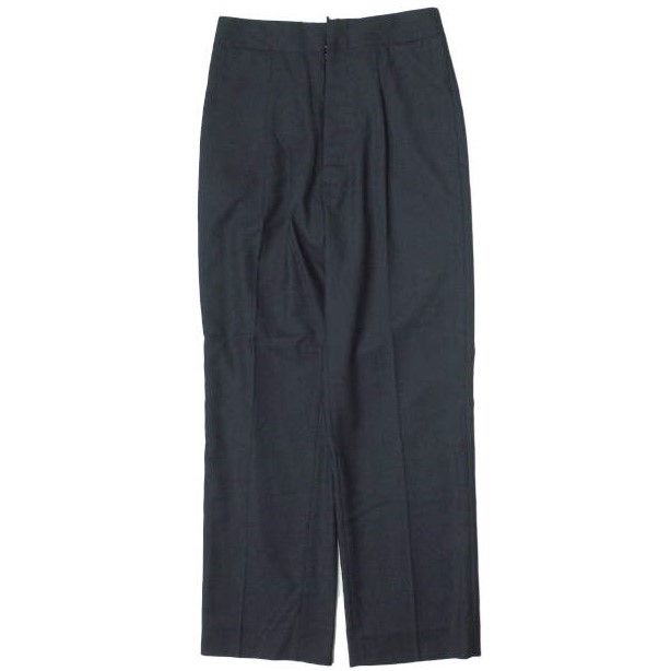 新品 MAISON MARGIELA メゾンマルジェラ 19AW イタリア製 白タグ Wool Twill Trousers ハイウエスト  1タックトラウザーズ S29KA0302 S52159 38 NAVY パンツ スラックス ボトムス g12672