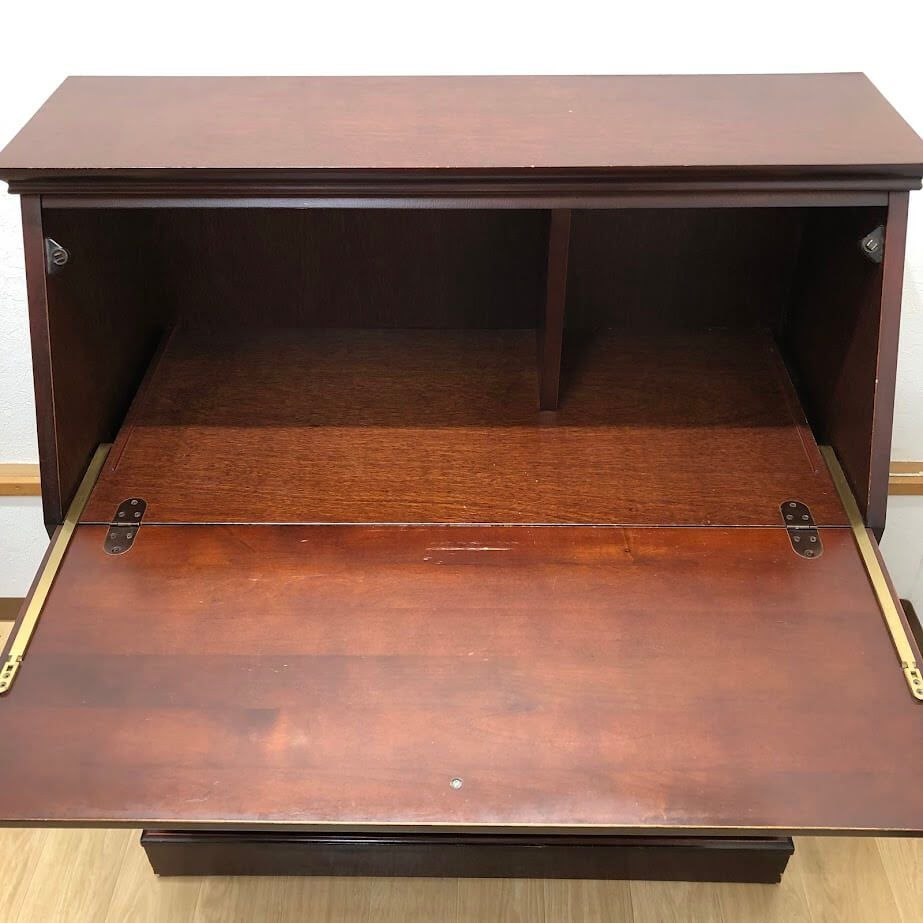 ss7947 【中古】 ライティングビューロー ダークブラウン系 蓋