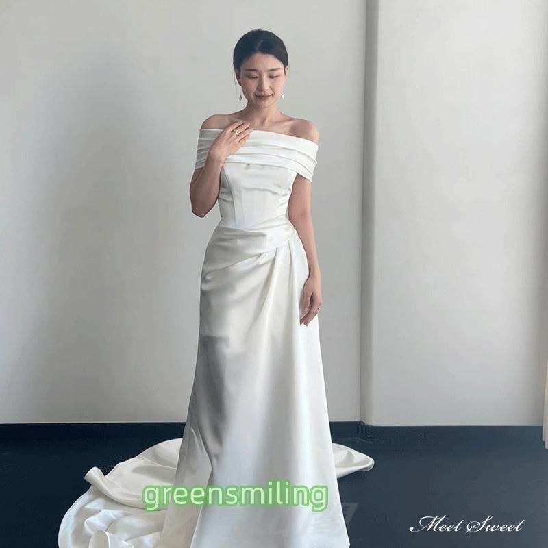 ウェディングドレス 2way 2点セット ビスチェ ロングドレス 二次会 スレンダードレス オフショルダー 結婚式 前撮り ブライダル 花嫁 ウエWP数量 価格926