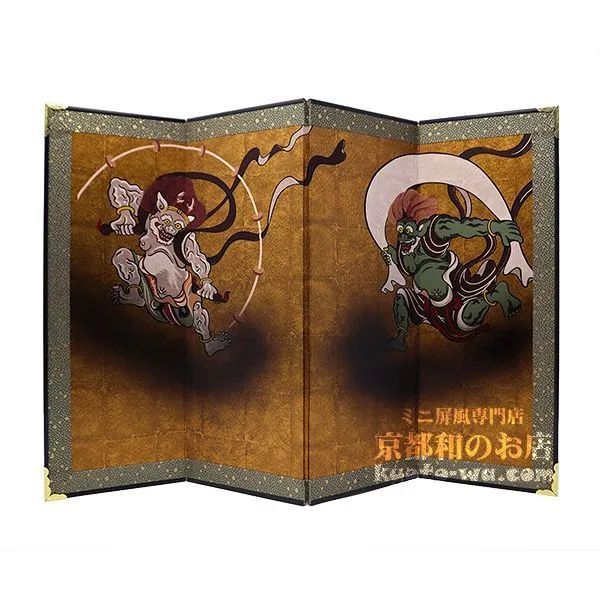 ミニ屏風 風神雷神図 俵屋宗達筆 ☆俵屋宗達／京都・建仁寺☆