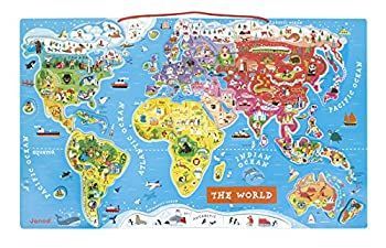 【中古】(未使用･未開封品)JANOD パズルワールドマップ 正規品 箱入り